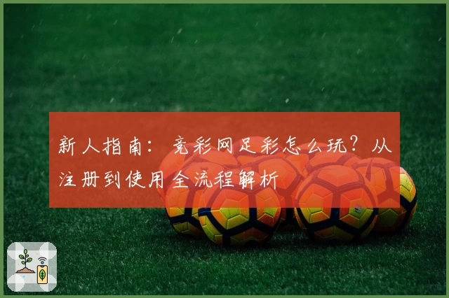 新人指南:竞彩网足彩怎么玩?从注册到使用全流程解析